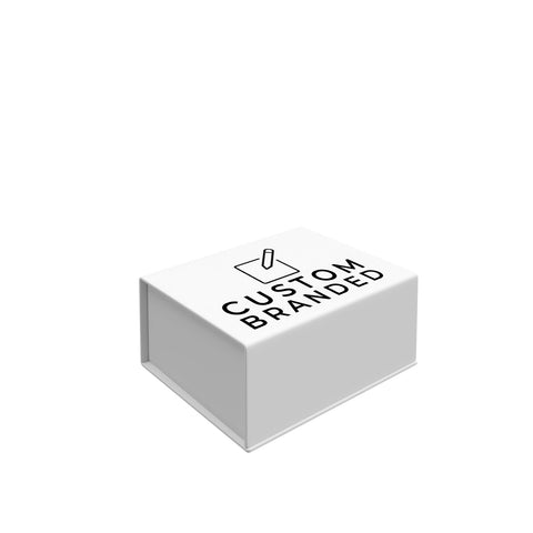 Image of Medium white magnetic gift box with custom branding - premium packaging Australia