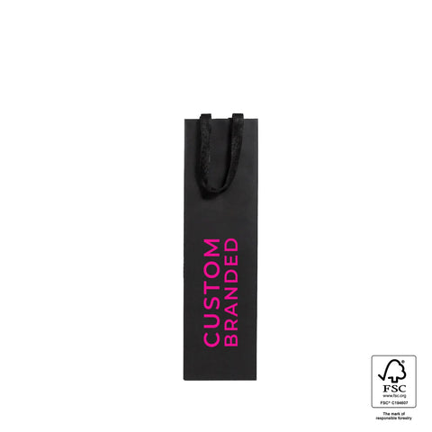 Image of Custom Premium Single Wine Bag - Black