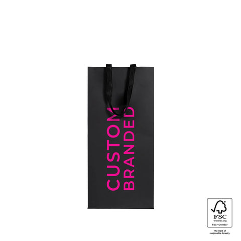 Image of Custom Premium Double Wine Bag - Black