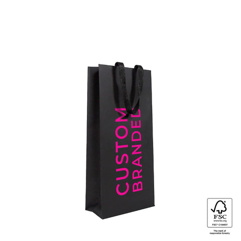 Image of Custom Premium Double Wine Bag - Black