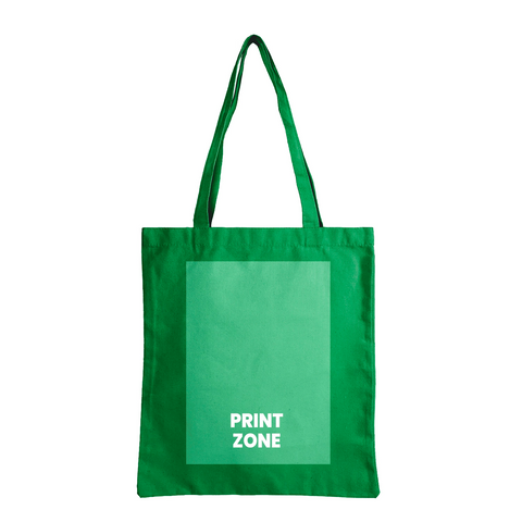 Image of 12 oz Custom Printed Canvas Tote Bag - Green