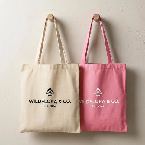 Image of 12 oz Custom Printed Canvas Tote Bag - White