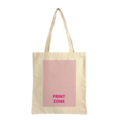 Image of 12 oz Custom Printed Canvas Tote Bag - Natural