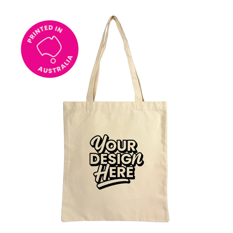 Image of 12 oz Custom Printed Canvas Tote Bag - Natural