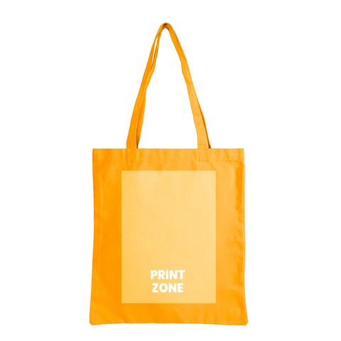 Image of 12 oz Custom Printed Canvas Tote Bag - Yellow