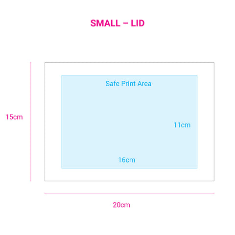 Image of small white gift box safe print area Australia
