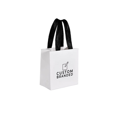 Image of Custom Printed Small White Premium Paper Bags