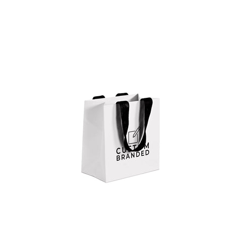 Image of Custom Printed Small White Premium Paper Bags