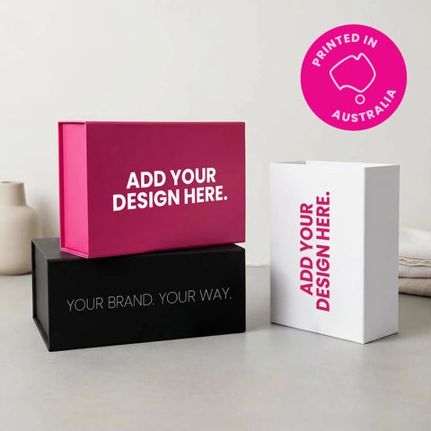 Image of Custom Branded Medium White Magnetic Gift Box