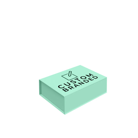 Small green gift boxes. Custom printed in Sydney with your logo or branding and designed for e-commerce and corporate gifting.
