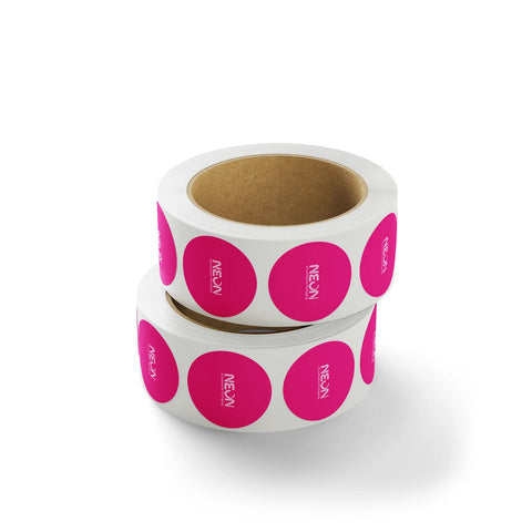 Image of Custom Printed White Gloss Sticker Roll (30x100)