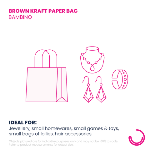 Image of Brown Kraft Paper Bags - Bambino
