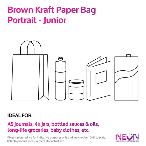 Image of Brown Kraft Paper Bag - Junior