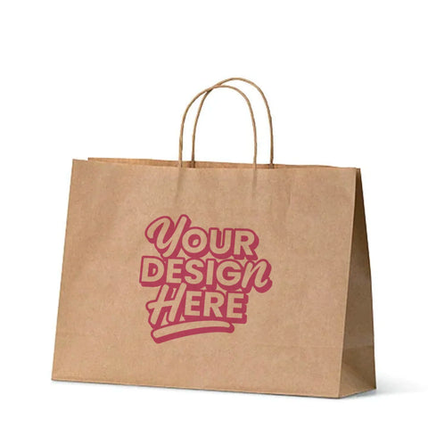 Image of Custom Printed Brown Kraft Paper Bag - Small Boutique