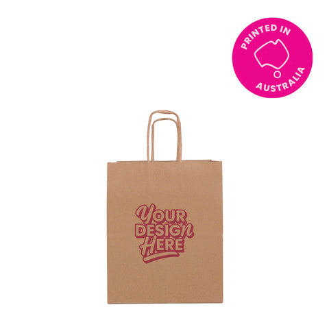 Image of Custom Printed Brown Kraft Paper Bag - Toddler
