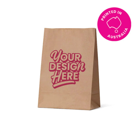 Image of Custom Printed Brown Paper Grocery bag - XXL