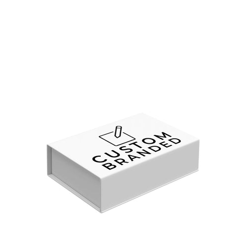 Image of Large white magnetic gift box with custom logo - premium branded packaging Australia