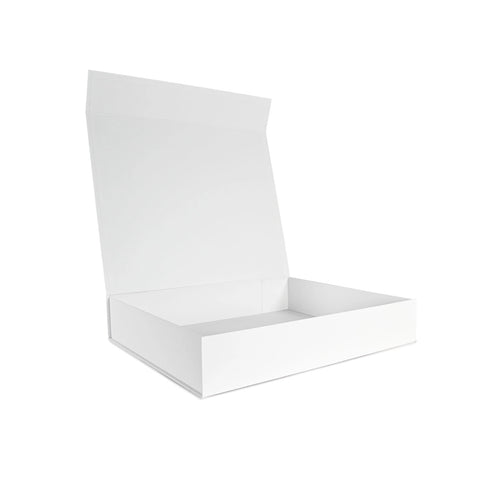 Image of White extra large magnetic gift box showing premium finish and magnetic closure