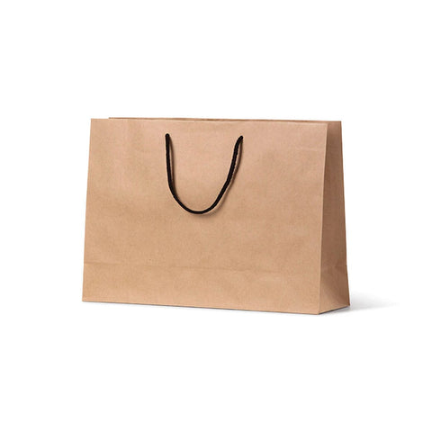Image of NEON - Deluxe Brown Kraft Paper Bag - Small Boutique with black handle
