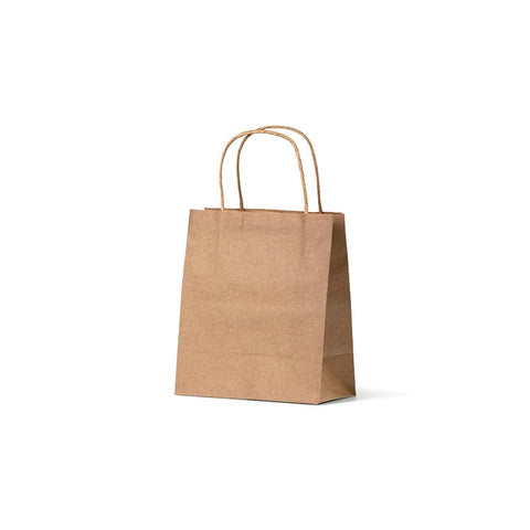 Image of brown kraft paper bags with white background