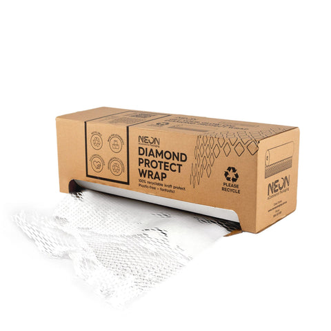 Image of NE000450 White Diamond Protect Hex Wrap 100 percent recyclable Dispenser