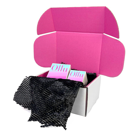 Image of NE000451 Black Staged Diamond Protect Hex Wrap 100 percent recyclable Dispenser