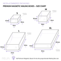 Premium Magnetic Gift Box Mint Green size chart