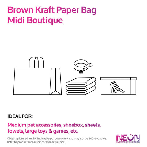 Image of Brown Kraft Paper Bag - Midi Boutique with ideal items to put inside
